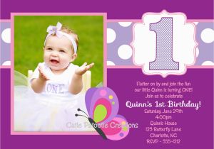 Butterfly First Birthday Invitations butterfly Birthday Invitation 1st Birthday by Onewhimsychick