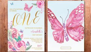 Butterfly First Birthday Invitations butterfly First Birthday Invitation butterflies 1st