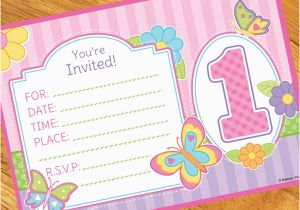 Butterfly First Birthday Invitations butterfly Garden 1st Birthday Invitations 8