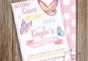 Butterfly First Birthday Invitations butterfly Invitation 1st Birthday butterfly Birthday