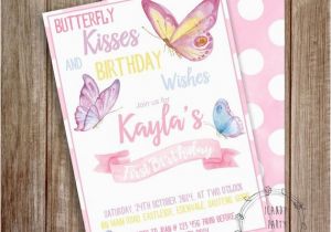 Butterfly First Birthday Invitations butterfly Invitation 1st Birthday butterfly Birthday