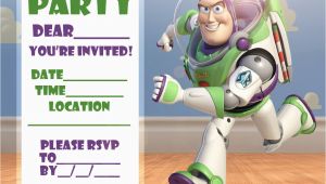 Buzz Lightyear Birthday Invitations Disney Coloring Pages