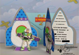 Buzz Lightyear Birthday Invitations Rocketship Jingvitations