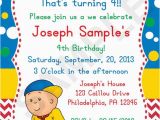 Caillou Birthday Invitations 8 Best Images About Caillou Birthday Party Ideas On Pinterest