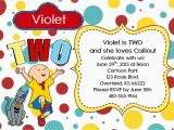 Caillou Birthday Invitations Caillou Birthday Invitation Boy or Girl by Kraftykansas On