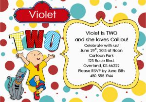 Caillou Birthday Invitations Caillou Birthday Invitation Boy or Girl by Kraftykansas On