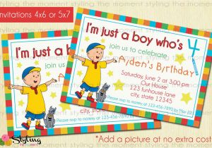 Caillou Birthday Invitations Caillou Birthday Invitation