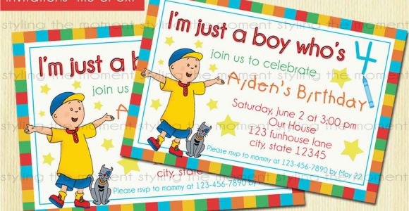 Caillou Birthday Invitations Caillou Birthday Invitation