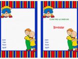 Caillou Birthday Invitations Caillou Birthday Invitations Birthday Printable