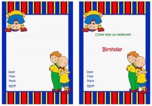 Caillou Birthday Invitations Caillou Birthday Invitations Birthday Printable