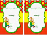 Caillou Birthday Invitations Caillou Birthday Invitations Birthday Printable