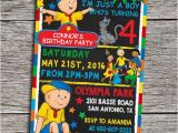 Caillou Birthday Invitations Caillou Birthday Party Invitation Digital by Dottydigitalparty