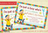 Caillou Birthday Party Invitations Caillou Birthday Invitation