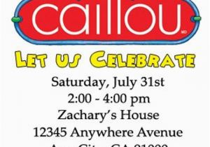 Caillou Birthday Party Invitations Caillou Birthday Invitations 12 Pcs