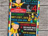 Caillou Birthday Party Invitations Caillou Birthday Party Invitation Digital by Dottydigitalparty