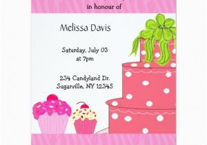 Cake Decorating Birthday Party Invitations Cake Decorating Birthday Party Invitation Zazzle