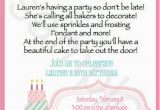 Cake Decorating Birthday Party Invitations Cake Decorating Invitations Set Of 20 Invitations
