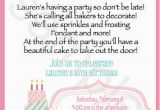 Cake Decorating Birthday Party Invitations Cake Decorating Invitations Set Of 20 Invitations