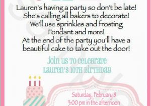 Cake Decorating Birthday Party Invitations Cake Decorating Invitations Set Of 20 Invitations