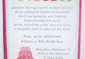 Cake Decorating Birthday Party Invitations Cupcake Decorating Party Birthday Party Ideas