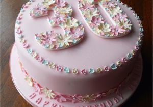 Cake Decorating Ideas for 30th Birthday Flowery 30th Birthday Cake