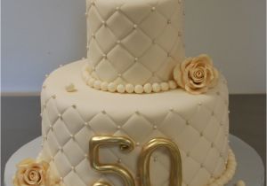 Cake Decorating Ideas for 50th Birthday Gold and Elegant 50th Anniversary Cake Decoration Idea