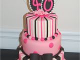 Cake Decorations for 40th Birthday 40th Birthday Cake Pink and Black Cakecentral Com