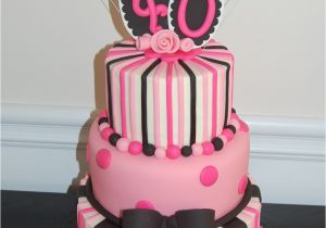 Cake Decorations for 40th Birthday 40th Birthday Cake Pink and Black Cakecentral Com