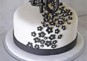 Cake Decorations for 40th Birthday Black White 40th Birthday Cake