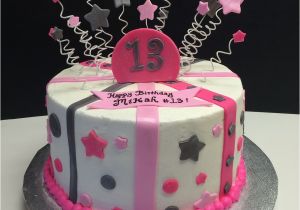 Cake for 13th Birthday Girl 13th Birthday Cake with Stars Stripes and Polka Dots