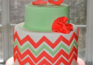 Cake for 13th Birthday Girl Hope 39 S Sweet Cakes Chevron Cake Hope 39 S Sweet Cakes