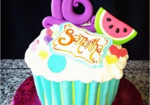 Cake for 16th Birthday Girl 16th Birthday Cupccake Cake for Girl with Purple 16 and