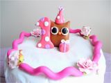 Cake toppers 1st Birthday Girl Girls First Birthday Owl Birthday Cake topper Pink 1st