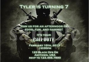 Call Of Duty Birthday Invitation Cards Call Of Duty Ghosts Birthday Invitations Party