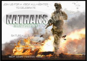 Call Of Duty Birthday Invitation Cards Personalized Photo Invitations Cmartistry Personalized