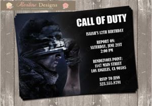 Call Of Duty Birthday Invitations Call Of Duty Birthday Invitation Digital File by