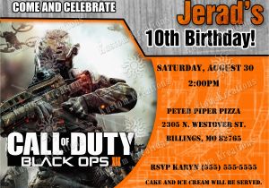 Call Of Duty Birthday Invitations Call Of Duty Black Ops 3 Birthday Invitation Kustom