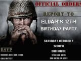 Call Of Duty Birthday Invitations Call Of Duty Wwii Birthday Invitation Personalized