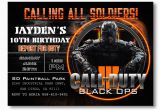 Call Of Duty Birthday Party Invitations Black Ops Birthday Invitations Invitation Librarry