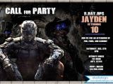 Call Of Duty Birthday Party Invitations Call Of Duty Birthday Invitation Black Ops 3 Party
