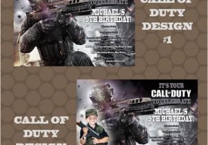 Call Of Duty Birthday Party Invitations Call Of Duty Video Game Birthday Party Invitations by