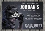 Call Of Duty Birthday Party Invitations Printable Call Of Duty Invites Call Of Duty Party