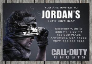 Call Of Duty Birthday Party Invitations Printable Call Of Duty Invites Call Of Duty Party