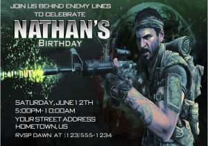 Call Of Duty Black Ops Birthday Invitations Diy Call Of Duty Invitations Party Invitations Ideas