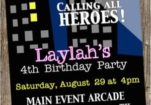 Calling All Superheroes Birthday Invitation Birthday Invitation Calling All Superheroes City Lights