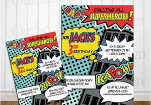Calling All Superheroes Birthday Invitation Calling All Superheroes Personalized Printable Comic