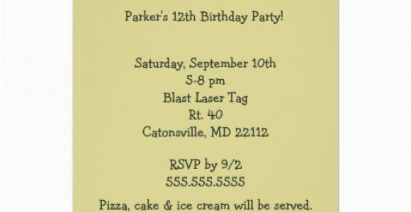 Camo Birthday Card Template Camo Army Green Birthday Party Invitation 5 Quot X 7