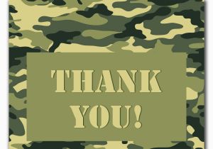 Camo Birthday Card Template Camouflage Thank You Printable Card and Envelope Set
