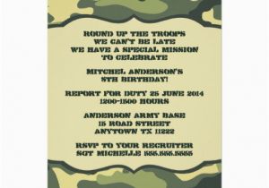 Camo Birthday Card Template Free Printable Camouflage Invitations