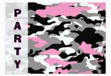 Camo Birthday Card Template Pink Camo Party Invitation Template 5 Quot X 7 Quot Invitation